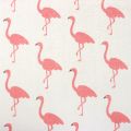 Floristik24 Tkanina dekoracyjna Flamingo White-Pink 30cm x 3m