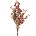 Floristik24 Sztuczne rośliny dekoracja jesienna osty jagody paprocie pęczek 65cm