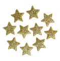 Floristik24 Scatter Christmas Star Gold 2,5cm 100szt