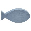 Floristik24 Dekoracja rozproszona dekoracja drewniana rybka niebiesko-biała morska 3–8cm 24szt