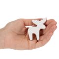 Drewniana figurka dekoracyjna łosia, stojąca, dekoracja świąteczna, 6 cm, 8 sztuk | Floristik24.pl