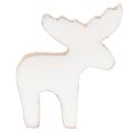 Drewniana figurka dekoracyjna łosia, stojąca, dekoracja świąteczna, 6 cm, 8 sztuk | Floristik24.pl