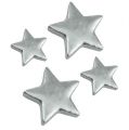Floristik24 Gwiazdy rozproszone srebrne Ø4cm-5cm 72p
