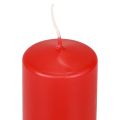 Floristik24 Świece filarowe czerwone Świece adwentowe świece czerwone 100/50mm 24szt