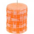 Floristik24 Świece filarowe Rustic Orange 80/65 świece rustykalne świece woskowe 2szt.