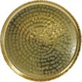 Floristik24 Metalowa taca okrągła, Deco Plate Golden, Oriental Deco Ø30cm