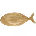 Floristik24 Dekoracyjna taca drewniana ryba drewniana taca drewniany talerz 30x3x12cm
