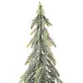 Sztuczna jodła, wykończenie w kolorze lodu, na drewnianej podstawie, dekoracja zimowa, 60 cm | Floristik24.pl