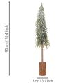 Sztuczna choinka z podstawą, matowa, jako dekoracja zimowa, 90cm | Floristik24.pl