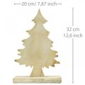 Floristik24 Deco Fir Tree Wood White Washed Dekoracja Stołu Adwent 32×20×5,5cm