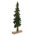 Floristik24 Dekoracyjna choinka na drewnianej podstawie, dekoracja stołu, Boże Narodzenie, 46cm