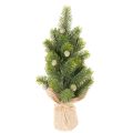 Floristik24 Sztuczna choinka w worku jutowym, mała ozdoba stołu, mini choinka, 38 cm