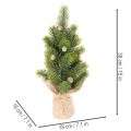 Sztuczna choinka w worku jutowym, mała ozdoba stołu, mini choinka, 38 cm | Floristik24.pl
