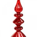 Floristik24 Wierzchołek choinki czerwona szklana ozdoba Świąteczny wierzch Choinka wys.35cm