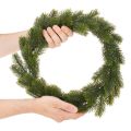 Sztuczny wianek jodłowy zielony do dekoracji drzwi, 35 cm | Floristik24.pl