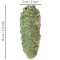 Ceramiczna ozdoba w kształcie szyszki, dekoracja stołu, jesień, 14 cm, 3 sztuki | Floristik24.pl