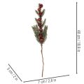 Sztuczna gałązka jodły z bombkami, 48 cm, 2 szt. | Floristik24.pl