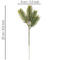 Sztuczna zielona gałązka jodły do dekoracji zimowych, 25 cm, 24 sztuki | Floristik24.pl