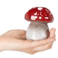 Dekoracyjny grzyb, muchomor czerwony, świecznik na podgrzewacz jako dekoracja stołu, 9 cm | Floristik24.pl