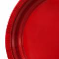 Floristik24 Talerz dekoracyjny z metalu czerwony z efektem glazury Ø30cm