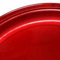 Floristik24 Talerz dekoracyjny z metalu czerwony z efektem glazury Ø50cm
