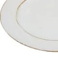 Talerz dekoracyjny okrągły plastikowy retro biały brązowy połysk Ø30cm | Floristik24.pl