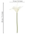 Sztuczne białe kwiaty lilii tygrysiej do wazonów i kompozycji, bukiet 29 cm, 6 sztuk | Floristik24.pl