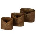 Floristik24 Doniczka metalowa owalna rustykalna jeleń zestaw 3 szt. 24 cm