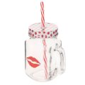 Floristik24 Szklanka do picia z pokrywką i uchwytem Ø7cm H13,5cm