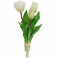 Floristik24 Sztuczny bukiet tulipanów Jedwabne kwiaty Tulipany Real Touch White