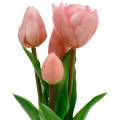 Floristik24 Bukiet tulipanów Prawdziwy dotyk Sztuczne kwiaty Sztuczne tulipany Różowe