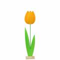 Floristik24 Filcowy kwiat tulipan żółty H68cm