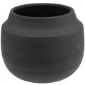 Floristik24 Sadzarka czarna doniczka ceramiczna Ø27cm W23cm