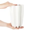 Wazon żebrowany, wysoki wazon dekoracyjny na suszone kwiaty, 24 cm | Floristik24.pl