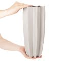 Nowoczesny żebrowany wazon, wysoki dekoracyjny wazon na suszone kwiaty, 38 cm | Floristik24.pl