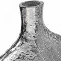 Dekoracyjny wazon metalowy młotkowany wazon srebrny 33x8x36cm