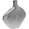 Floristik24 Dekoracyjny wazon metalowy młotkowany wazon srebrny 33x8x36cm