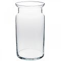 Floristik24 Wazon szklany, wazon dekoracyjny, szkło na świecę Ø15,5cm W28cm
