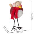 Dekoracyjna figurka ptaka z szalikiem, dekoracja zimowa, 11 cm, 4 sztuki | Floristik24.pl