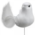 Dekoracja ślubna, gołębie na drucie, gołębie ślubne białe wys.4,5 cm 12szt