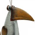 Floristik24 Figurka dekoracyjna, metalowy ptak, kruk, metalowa dekoracja 43cm