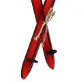 Floristik24 Ozdoba świąteczna narty czerwone 11,5cm 16szt