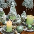 Floristik24 Ozdoba świąteczna zaśnieżona spinka Zielona W13/19cm 4szt