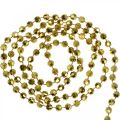 Floristik24 Girlanda świąteczna Ozdoba choinkowa łańcuszek perły złote 9m