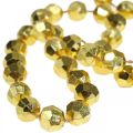 Floristik24 Girlanda świąteczna Ozdoba choinkowa łańcuszek perły złote 9m