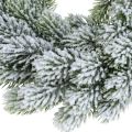 Floristik24 Wianek bożonarodzeniowy Gałęzie jodłowe Wianek jodłowy sztucznie naśnieżany Ø28cm
