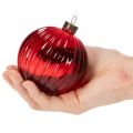 Bombki choinkowe, szklane, czerwone, 8cm, 12 szt. | Floristik24.pl