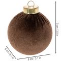 Bombki choinkowe, aksamitne, mix ciepłych kolorów, 8 cm, 12 sztuk | Floristik24.pl
