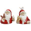 Floristik24 Figurki świąteczne Święty Mikołaj ze zwierzętami 10x7x9cm 2szt
