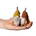 Zestaw figurek krasnala z czapką dzianinową i żołędziem, 10 cm, 6 sztuk | Floristik24.pl